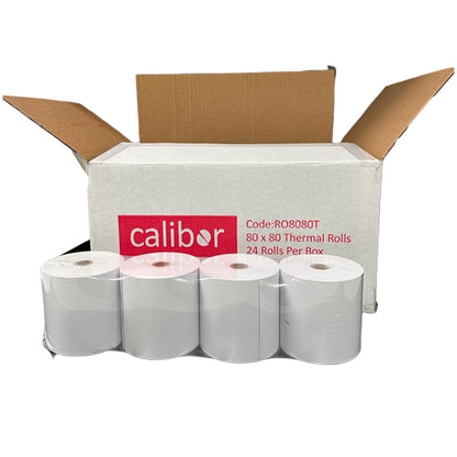 THERMAL PAPER 80MM X 80MM 24 ROLLS/BOX